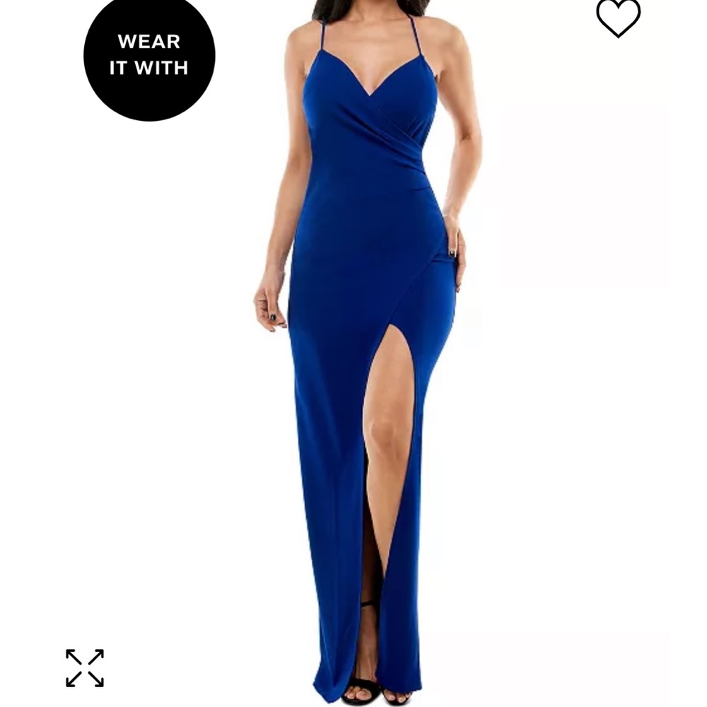 Long blue formal dress